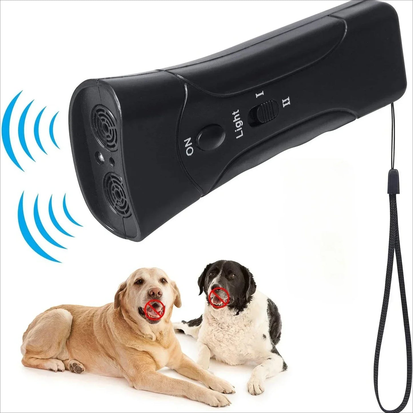 Dual-Action Ultrasonic Pet Anti-Bark Training Device & LED Light Nesta Pets