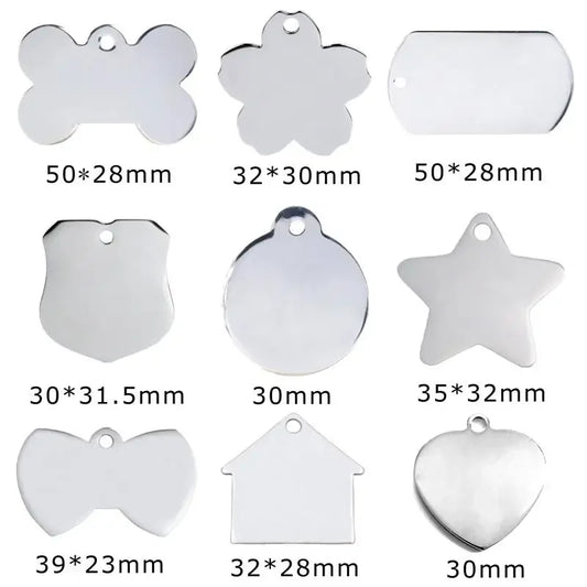 Personalized Pet ID Tag Engraved Stainless Steel Custom Pet ID Tag Nesta Pets