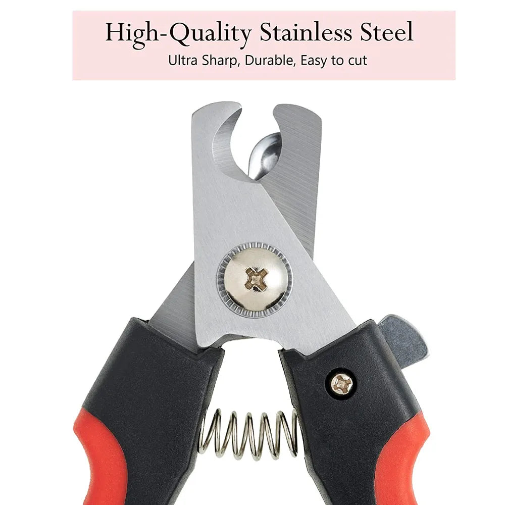 The Safe-Trim Pro Professional Dog Nail Clippers with Safety Guard
