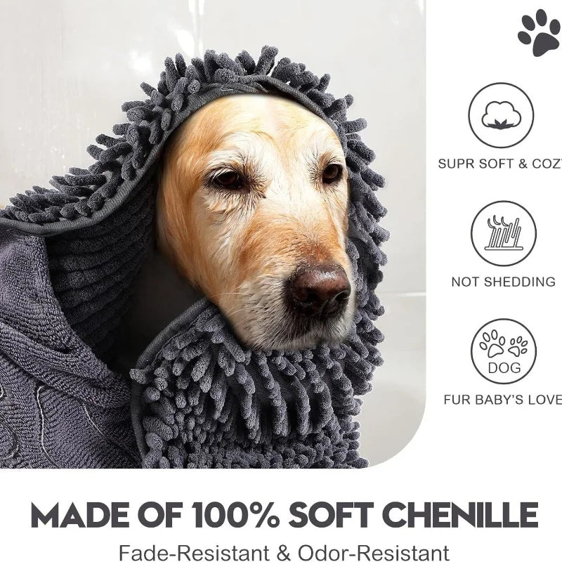 Hydro-Dry Super Absorbent Microfiber Pet Bath Robe & Towel Nesta Pets