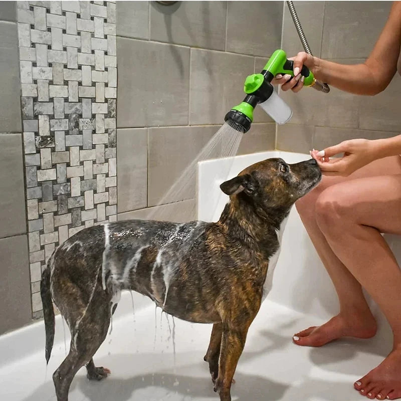 Pet Shower Nozzle Sprayer Hose dog shower Gun 3 Mode Adjustable Pet Wash Cleaning bath Water Foam Soap Sprayer dog clean tools