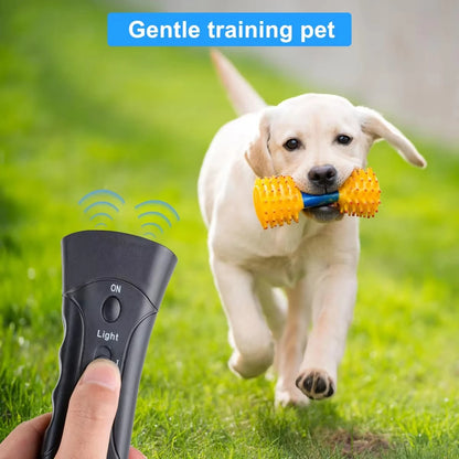 Dual-Action Ultrasonic Pet Anti-Bark Training Device & LED Light Nesta Pets