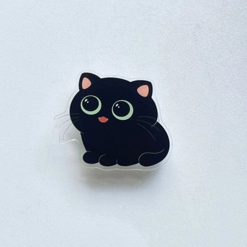 Cute Acrylic Cat Phone Holder & Multi-Expression Expansion Grip