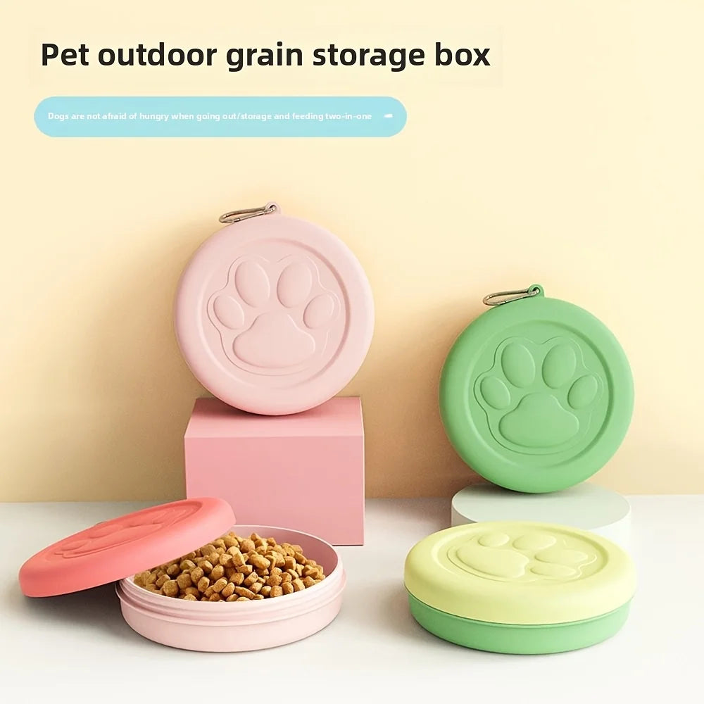 Dual-Purpose Portable Pet Travel Bowl & Food Storage Snack Box Nesta Pets