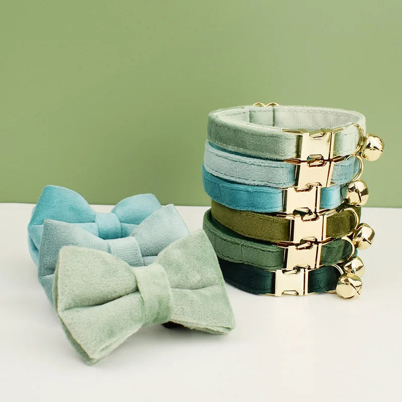 Luxe Velvet Personalized Cat Collar Nesta Pets
