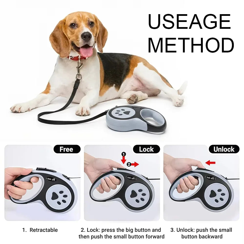 The Holapet Professional One-Button Lock Retractable Walking Leash Nesta Pets