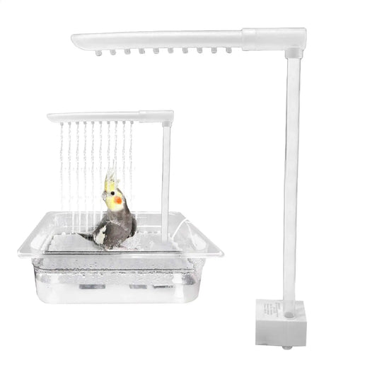 Parrot Aqua-Flow Automatic Pet Bird Bathing Fountain & Pump Set Nesta Pets