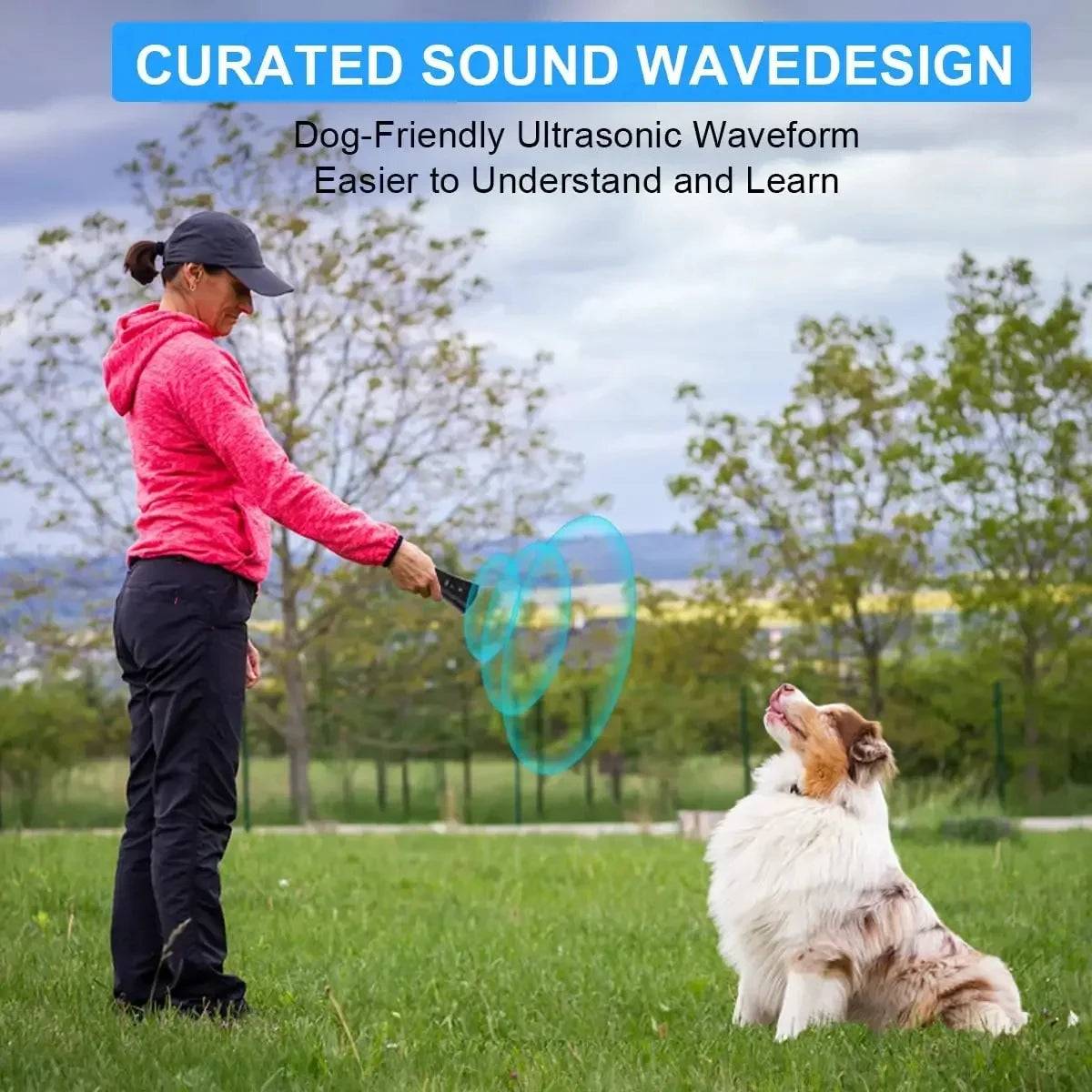 Dual-Action Ultrasonic Pet Anti-Bark Training Device & LED Light Nesta Pets