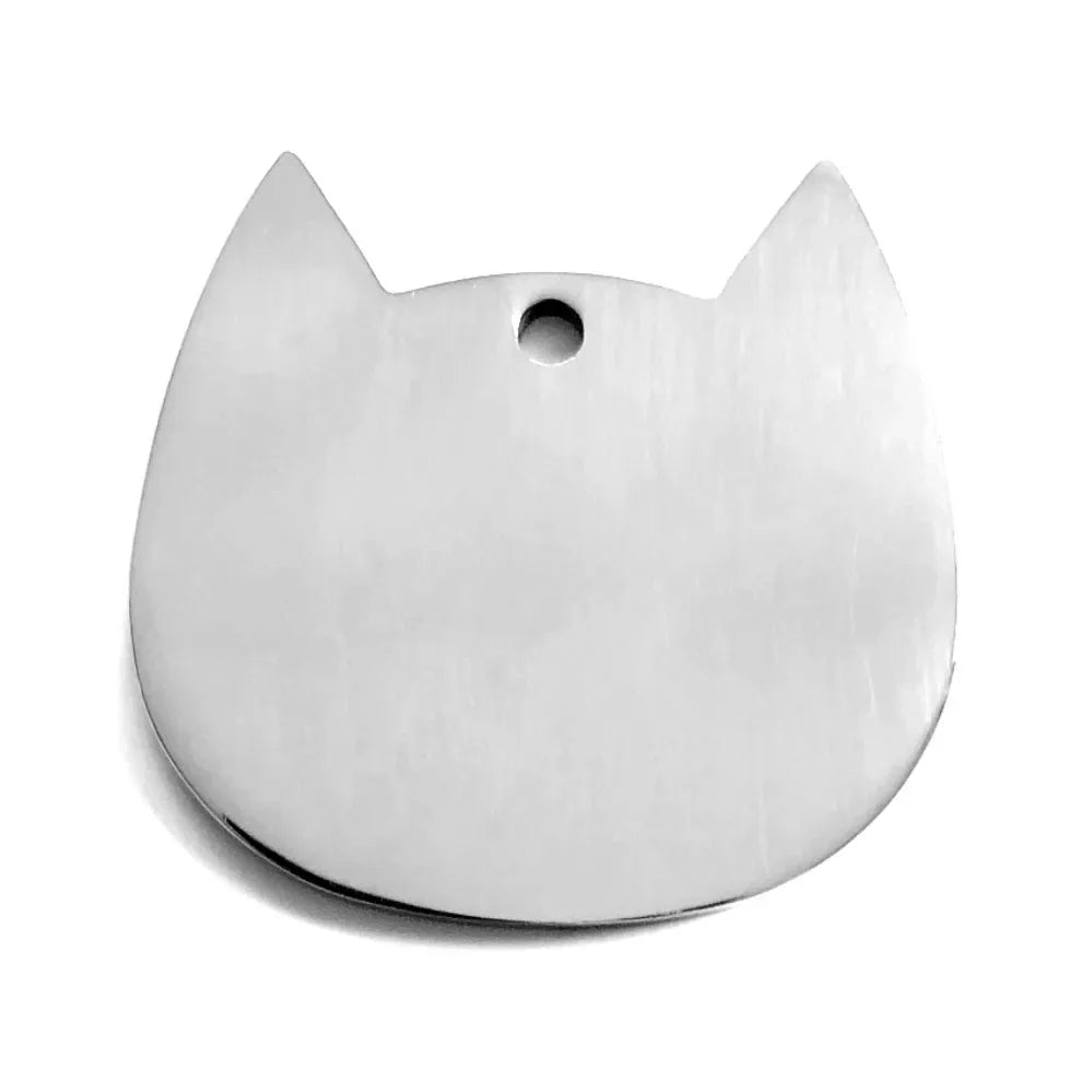 Personalized Pet ID Tag Engraved Stainless Steel Name Tags Collar Accessory Pendant Customized Free Engraving Dog Cat Nameplate