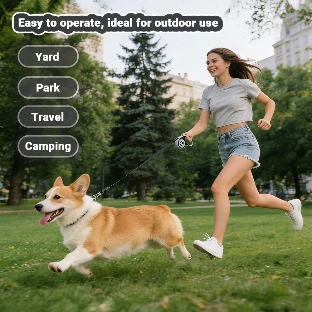 The Holapet Professional One-Button Lock Retractable Walking Leash Nesta Pets