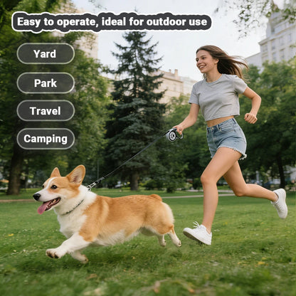 The Holapet Professional One-Button Lock Retractable Walking Leash Nesta Pets
