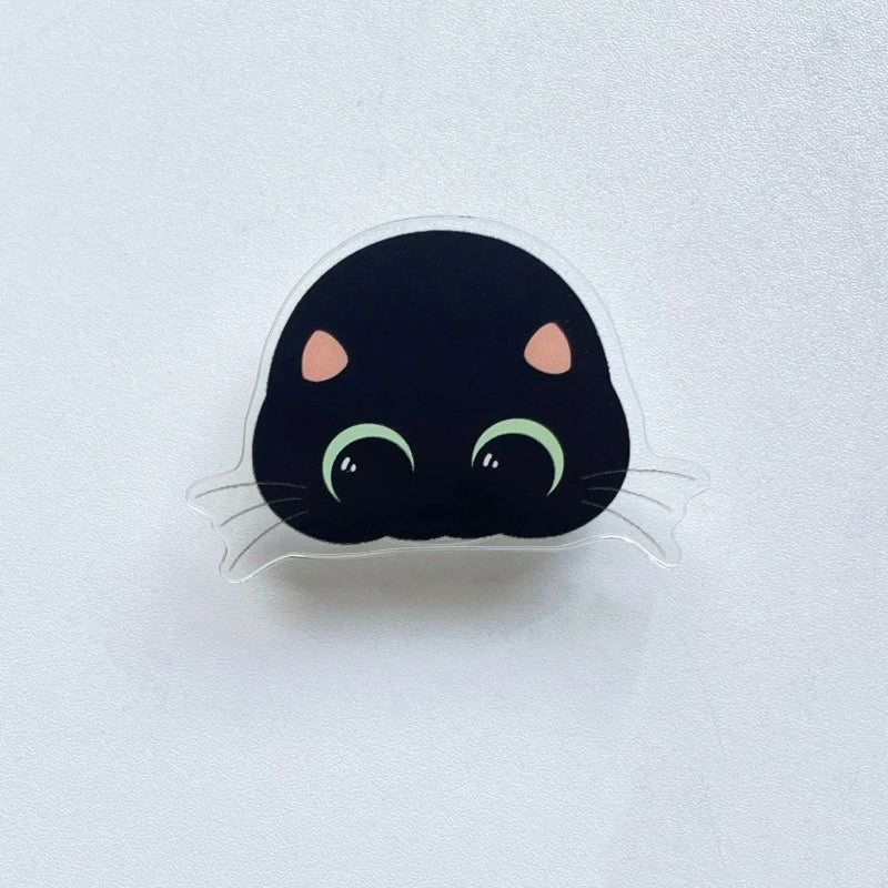 Cute Acrylic Cat Phone Holder & Multi-Expression Expansion Grip