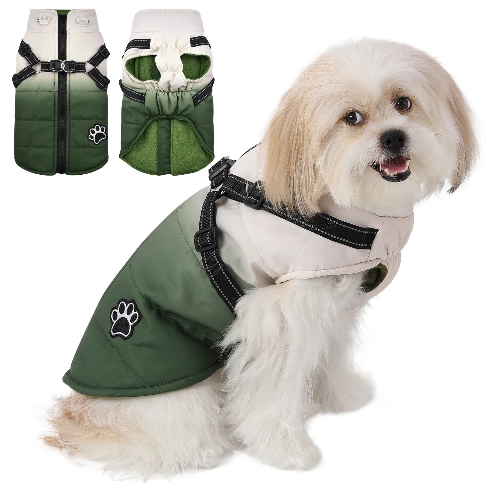 Shield Winter Pet Jacket with Built-In Walking Harness Nesta Pets