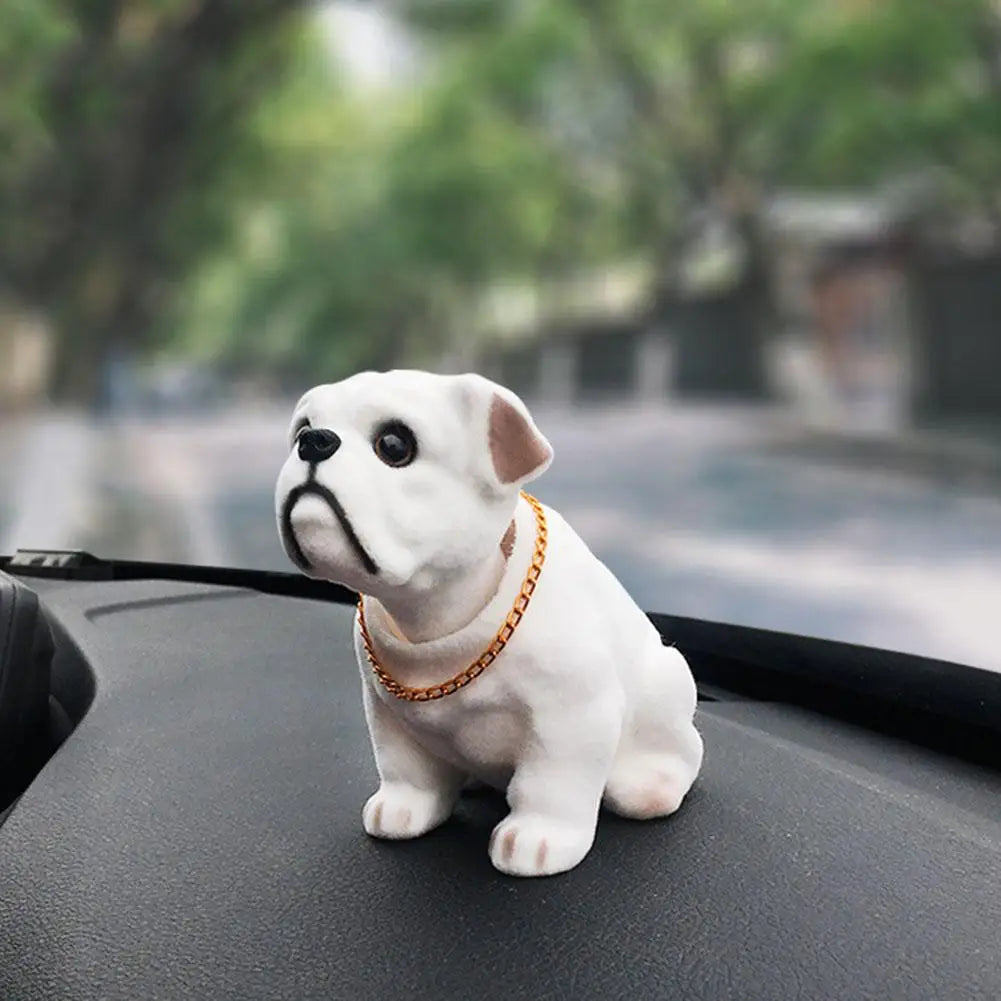 The Custom-Crafted Resin Bobblehead Nodding Car Dog Ornament 1/