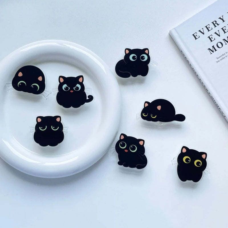 Cute Acrylic Cat Phone Holder & Multi-Expression Expansion Grip