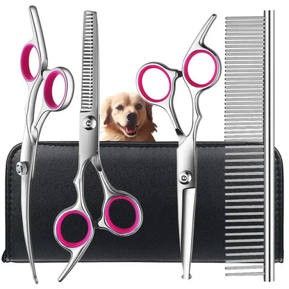 Pet Grooming Scissors Set | The Precision-Snip 4-Piece Safe Round-Tip Nesta Pets