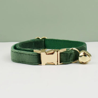 Luxe Velvet Personalized Cat Collar Nesta Pets