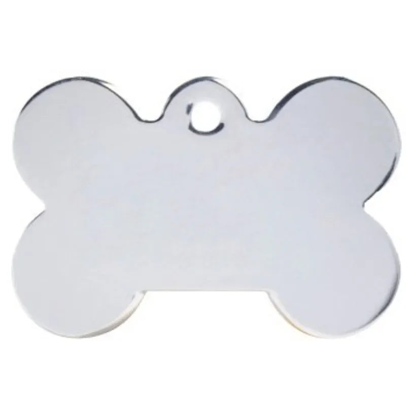 Personalized Pet ID Tag Engraved Stainless Steel Name Tags Collar Accessory Pendant Customized Free Engraving Dog Cat Nameplate