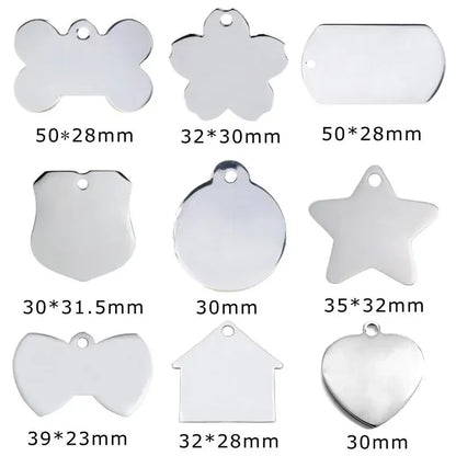 Personalized Pet ID Tag Engraved Stainless Steel Custom Pet ID Tag Nesta Pets