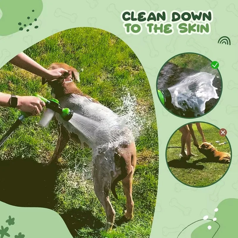 Pet Shower Nozzle Sprayer Hose dog shower Gun 3 Mode Adjustable Pet Wash Cleaning bath Water Foam Soap Sprayer dog clean tools