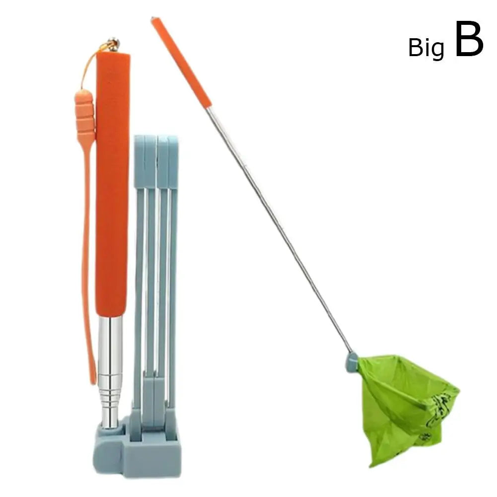 The Clean-Reach Long-Handle Steel Pet Pooper Scooper & Waste Grabber Nesta Pets