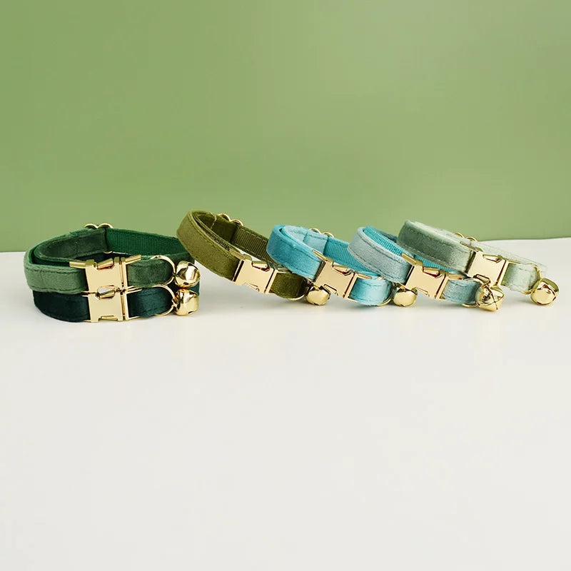 Luxe Velvet Personalized Cat Collar Nesta Pets