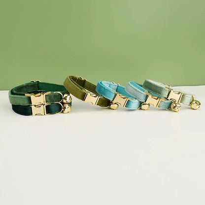 Luxe Velvet Personalized Cat Collar Nesta Pets