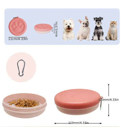 Dual-Purpose Portable Pet Travel Bowl & Food Storage Snack Box Nesta Pets