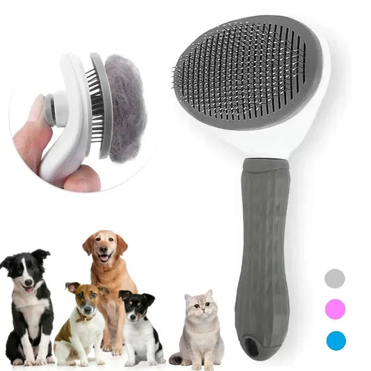 The Easy-Clean Pro Self-Cleaning Pet Grooming Brush Nesta Pets