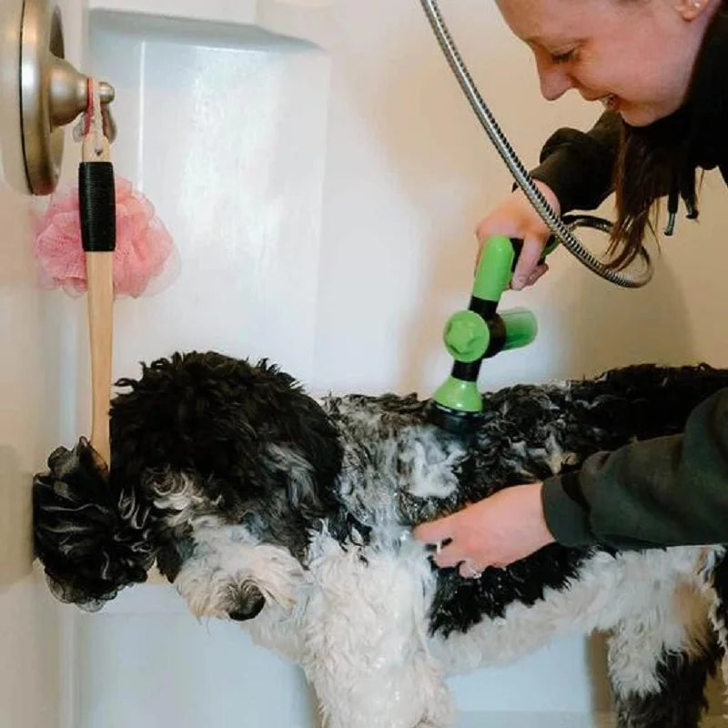 Pet Shower Nozzle Sprayer Hose dog shower Gun 3 Mode Adjustable Pet Wash Cleaning bath Water Foam Soap Sprayer dog clean tools