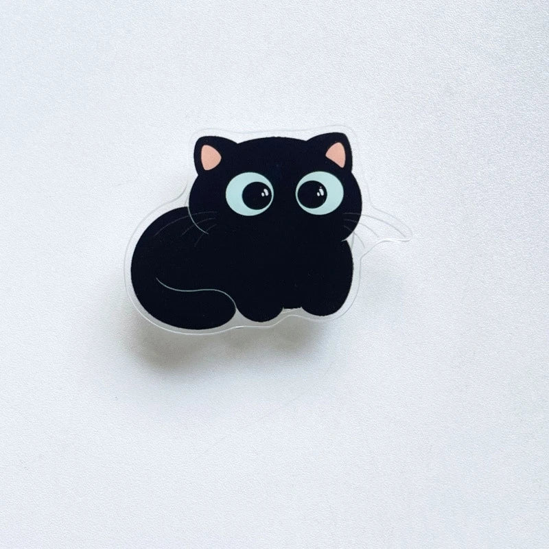 Cute Acrylic Cat Phone Holder & Multi-Expression Expansion Grip