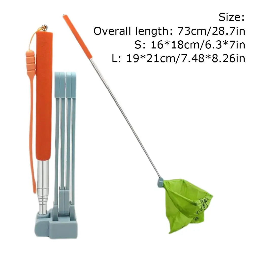 The Clean-Reach Long-Handle Steel Pet Pooper Scooper & Waste Grabber Nesta Pets