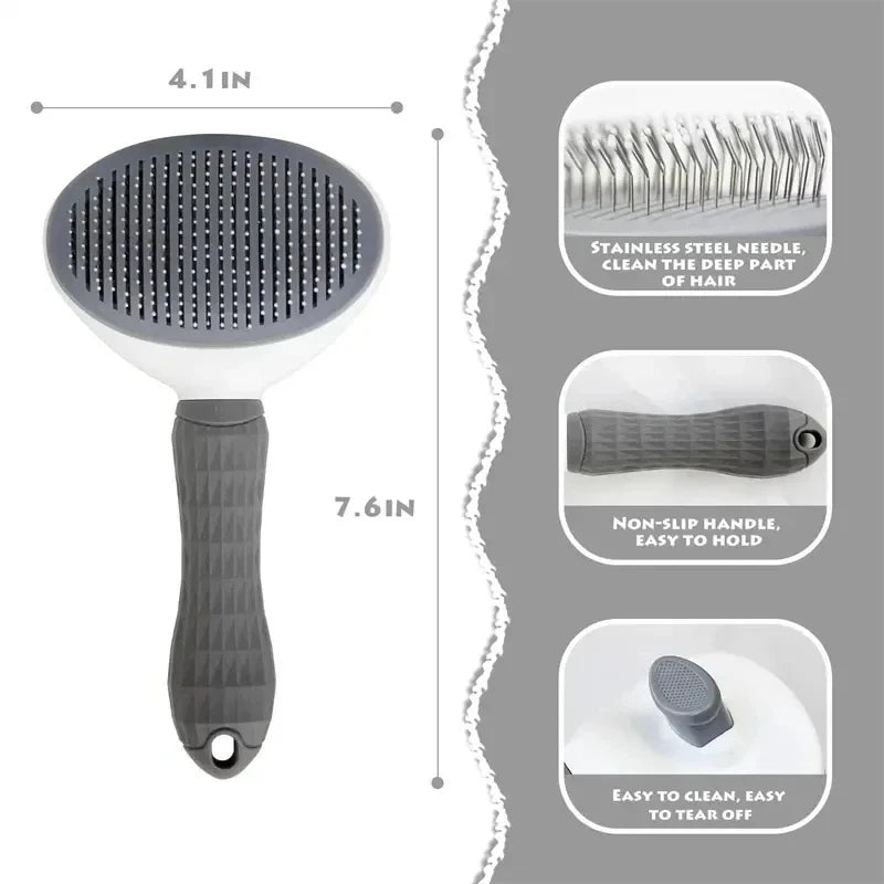 Cat and Dog Brush Comb Self Cleaning