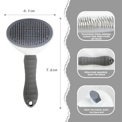 The Easy-Clean Pro Self-Cleaning Pet Grooming Brush Nesta Pets