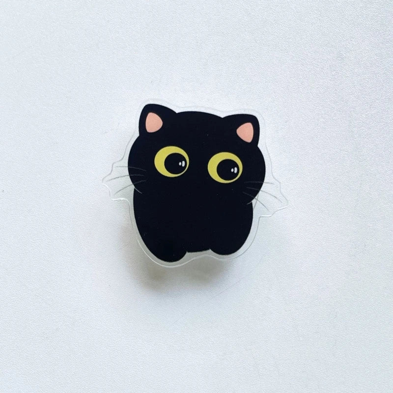 Cute Acrylic Cat Phone Holder & Multi-Expression Expansion Grip