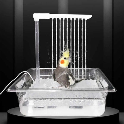 Parrot Aqua-Flow Automatic Pet Bird Bathing Fountain & Pump Set Nesta Pets