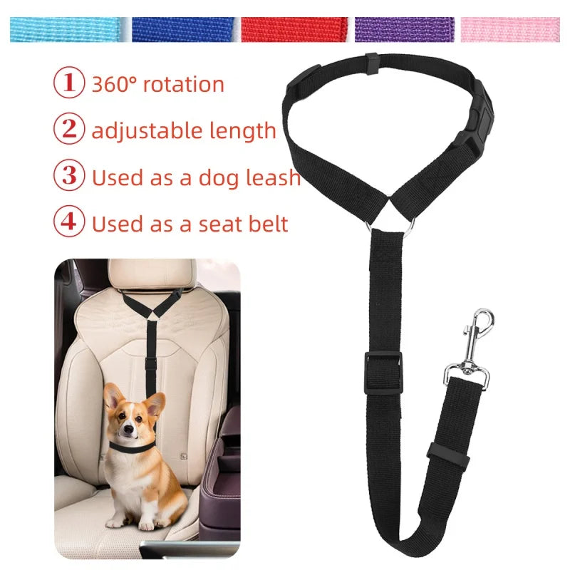 The Guard-Drive Universal Adjustable Headrest Pet Car Seat Belt Nesta Pets