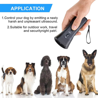 Dual-Action Ultrasonic Pet Anti-Bark Training Device & LED Light Nesta Pets