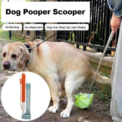 The Clean-Reach Long-Handle Steel Pet Pooper Scooper & Waste Grabber Nesta Pets