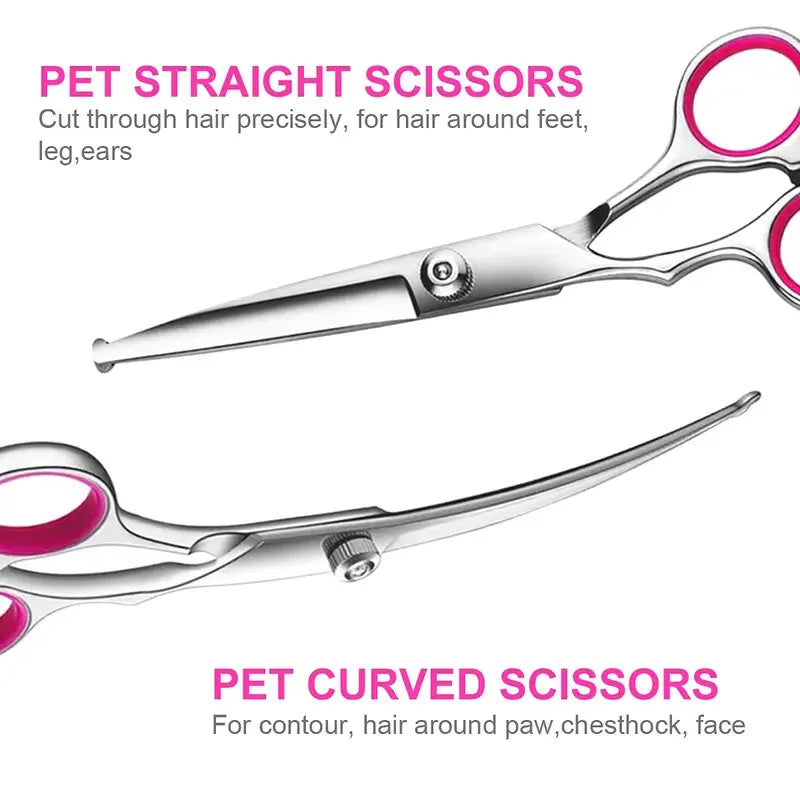 Pet Grooming Scissors Set | The Precision-Snip 4-Piece Safe Round-Tip Nesta Pets