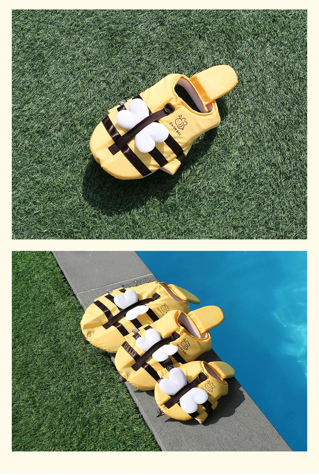 Summer Little Bee Dog Swimsuit Waterproof