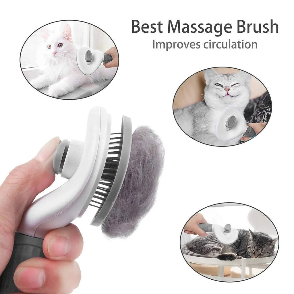 Cat and Dog Brush Comb Self Cleaning