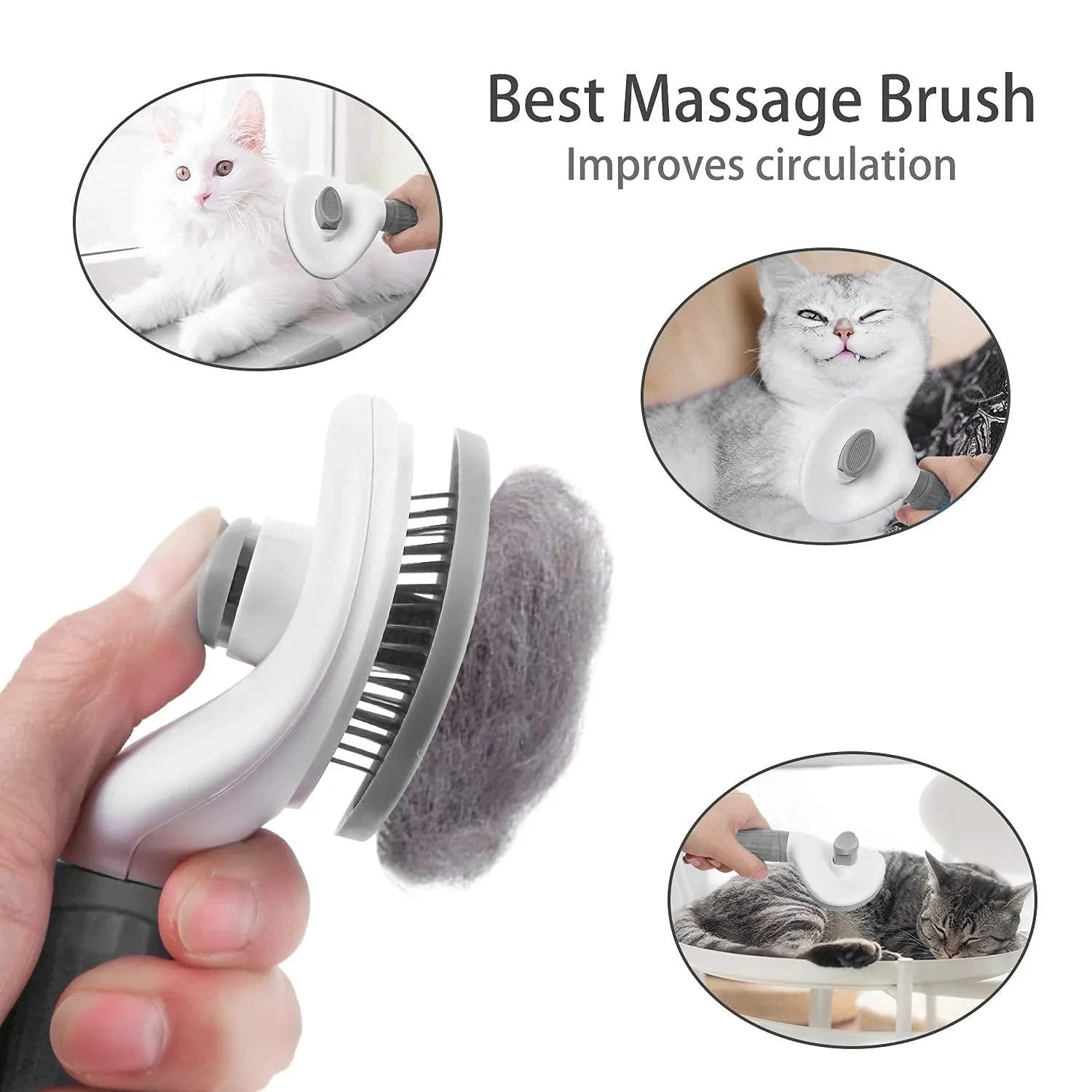 Cat and Dog Brush Comb Self Cleaning