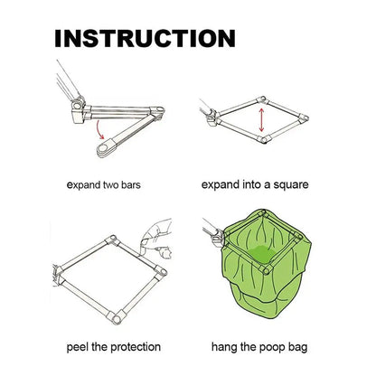 The Clean-Reach Long-Handle Steel Pet Pooper Scooper & Waste Grabber Nesta Pets