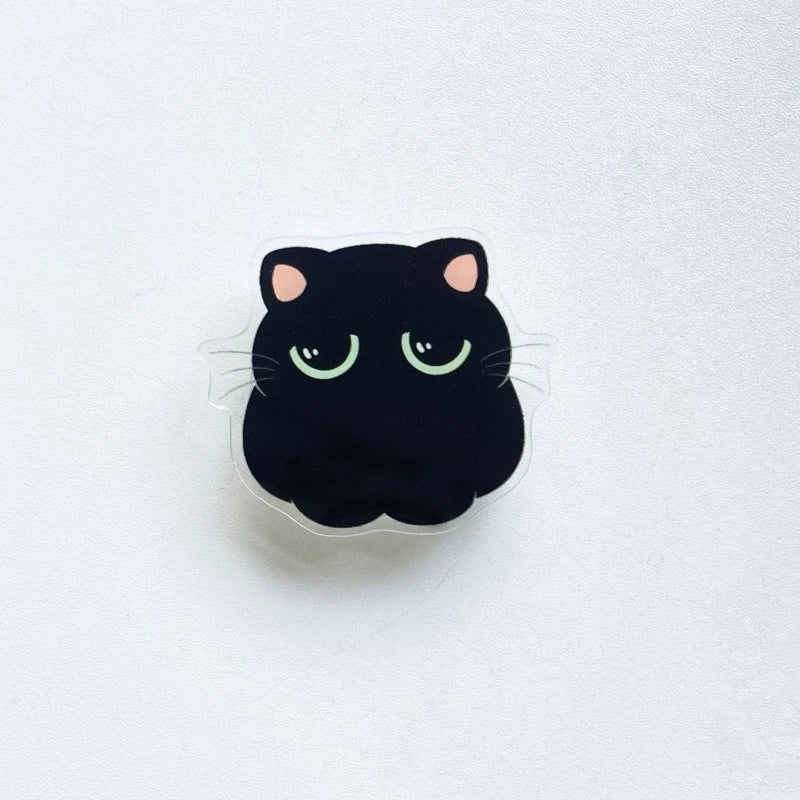 Cute Acrylic Cat Phone Holder & Multi-Expression Expansion Grip