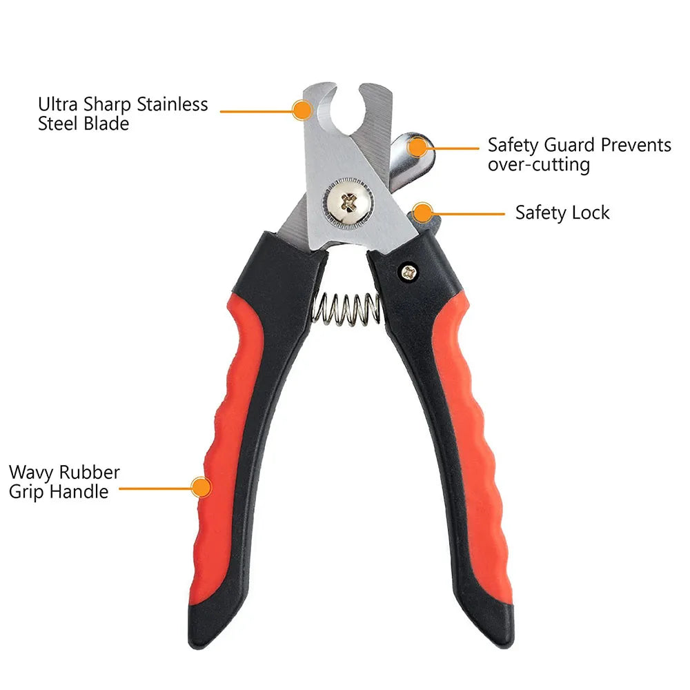 The Safe-Trim Pro Professional Dog Nail Clippers with Safety Guard