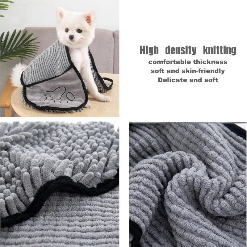 Hydro-Dry Super Absorbent Microfiber Pet Bath Robe & Towel Nesta Pets