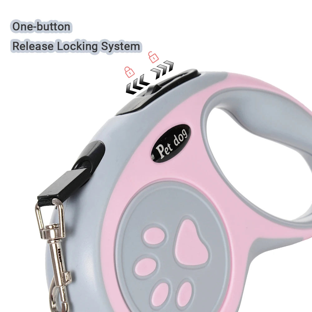The Holapet Professional One-Button Lock Retractable Walking Leash Nesta Pets
