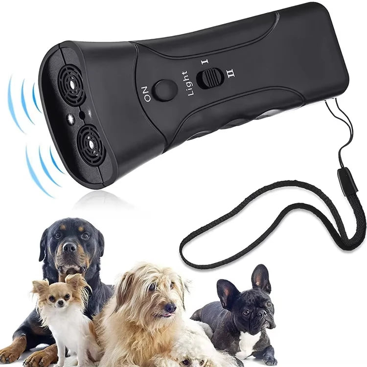 Dual-Action Ultrasonic Pet Anti-Bark Training Device & LED Light Nesta Pets