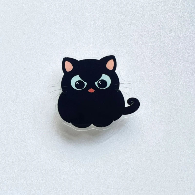 Cute Acrylic Cat Phone Holder & Multi-Expression Expansion Grip